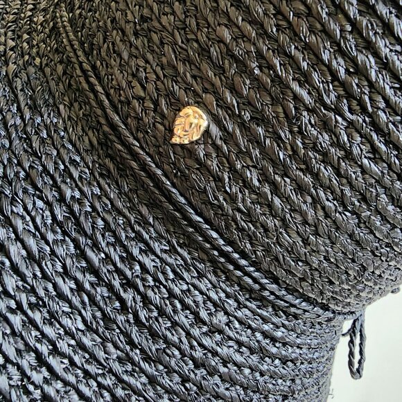 NWT Helen Kaminski Valence 6 Raffia Hat - Charcoal 🖤 - Picture 9 of 15